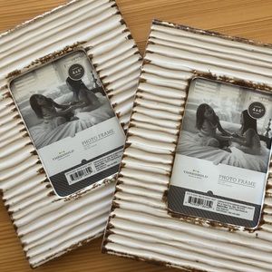 New Cream Rustic Ceramic Frames - Set of 2